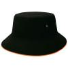 Black Burnt Orange Main Sandwich Brim Bucket Hats